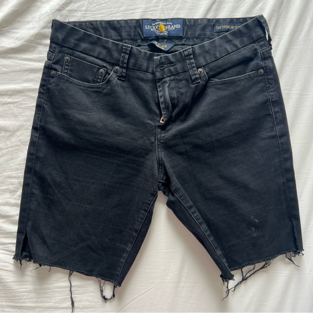Black Jean Cutoffs